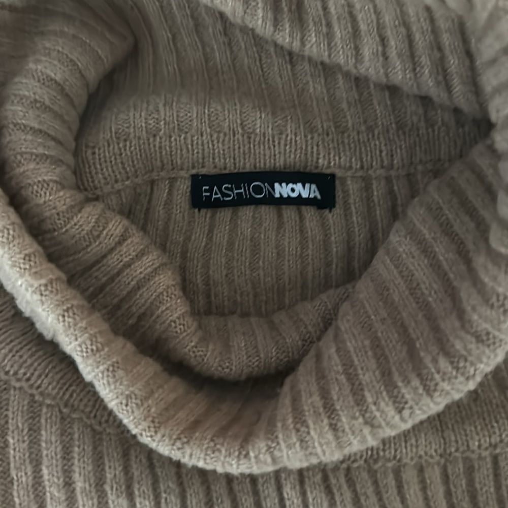 Cream Fashion Nova Long Sweater - L - Picture 4 of 6